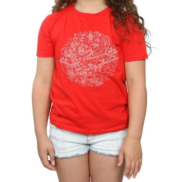 Star Wars Girls Christmas Death Star Cotton T-Shirt