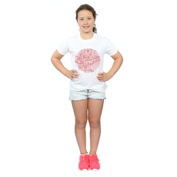 Star Wars Girls Christmas Death Star Cotton T-Shirt