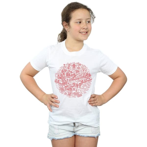 Star Wars Girls Christmas Death Star Cotton T-Shirt