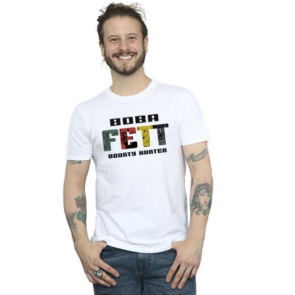 Star Wars Mens Boba Fett Character Logo T-Shirt