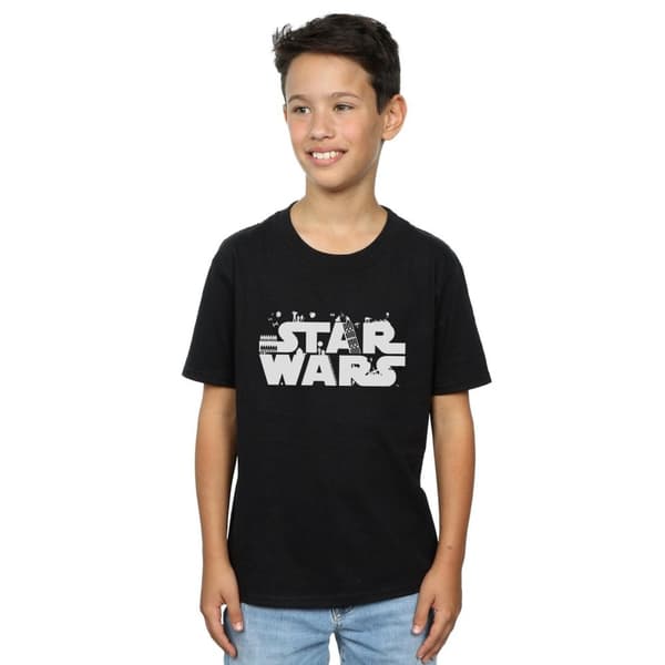 Star Wars T-shirt med minimalistisk logotyp för pojkar