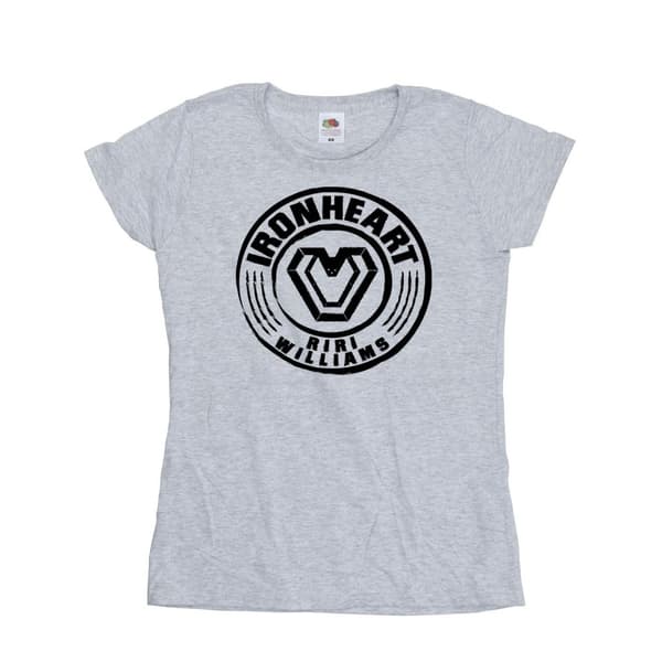 Marvel Womens/Ladies Wakanda Forever Ironheart Riri Williams Cotton T-Shirt Sports Grey L
