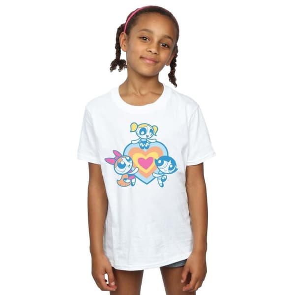 The Powerpuff Girls Girls Heart Group Cotton T-Shirt