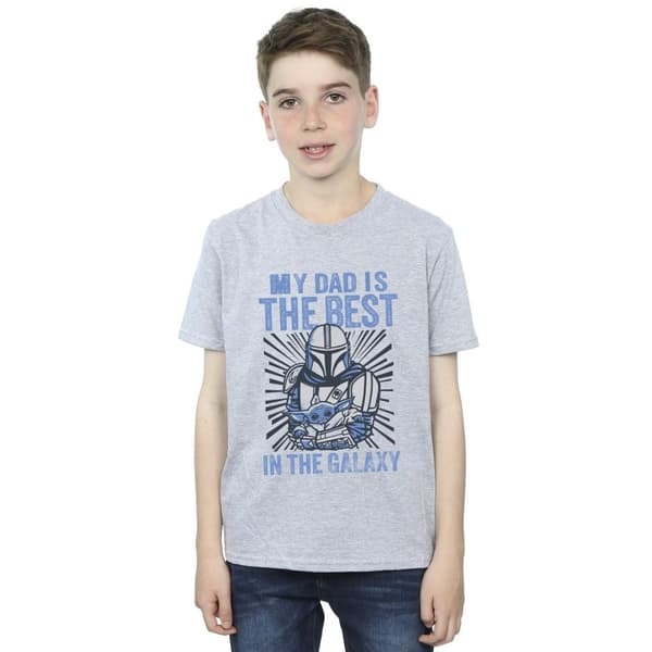 Star Wars Pojkar - Mandalorian - T-shirt för bästa pappa