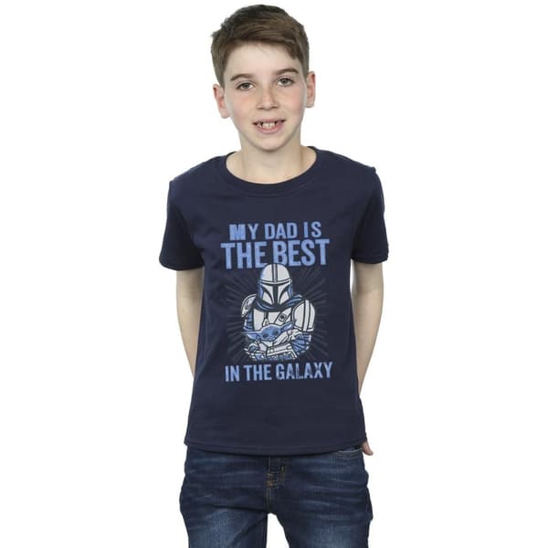 Star Wars Pojkar - Mandalorian - T-shirt för bästa pappa