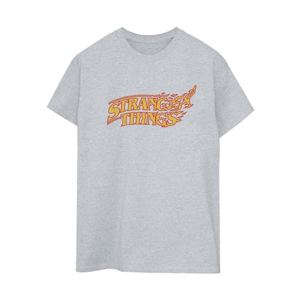 Netflix Womens/Ladies Stranger Things Logo Breaking Cotton Boyfriend T-Shirt