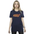 Miniatyrbillede 2 af 4: Netflix Womens/Ladies Stranger Things Logo Breaking Cotton Boyfriend T-Shirt