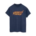Miniatyrbillede 1 af 4: Netflix Womens/Ladies Stranger Things Logo Breaking Cotton Boyfriend T-Shirt