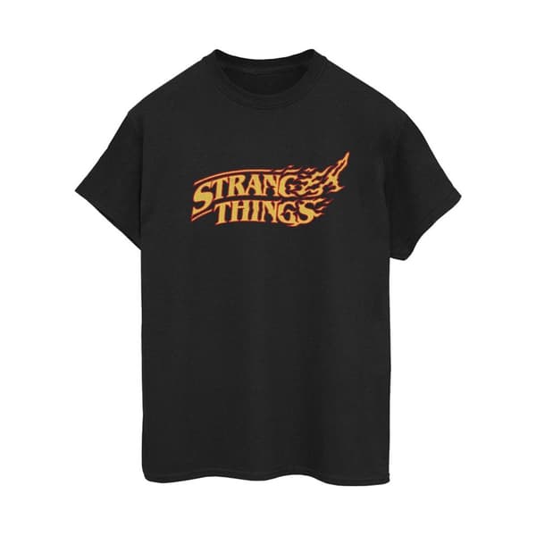 Netflix Womens/Ladies Stranger Things Logo Breaking Cotton Boyfriend T-Shirt