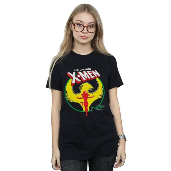 Marvel Womens/Ladies X-Men Phoenix Circle Cotton Boyfriend T-Shirt