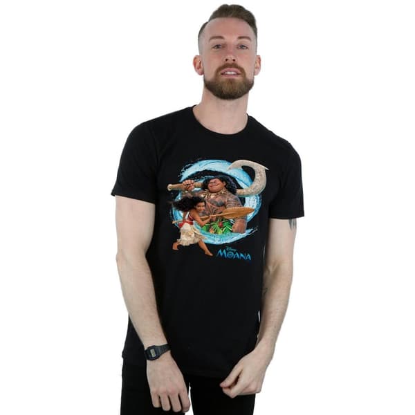 Disney Mens Moana And Maui Wave T-Shirt