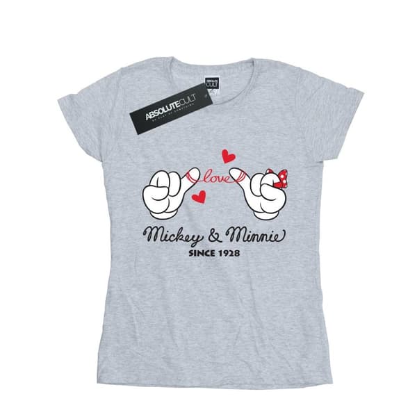 Disney Dam/Tjej Musse Pigg Love Hands T-shirt i bomull