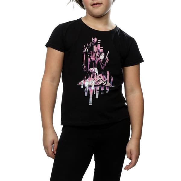 Star Wars Rogue One - Jyn och K-2SO - bomulls-T-shirt för flickor