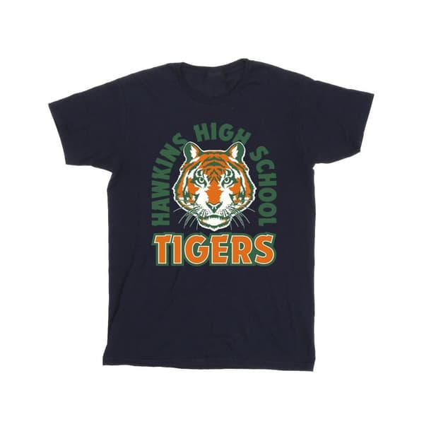 Netflix Stranger Things Hawkins Arch Tiger bomulls-T-shirt för flickor