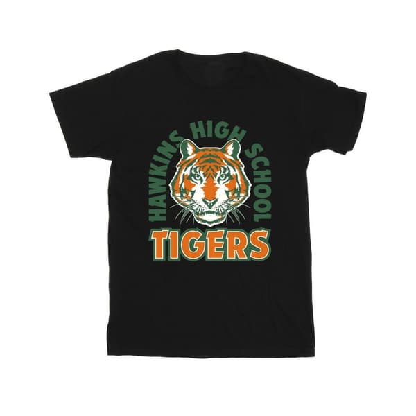 Netflix Stranger Things Hawkins Arch Tiger bomulls-T-shirt för flickor