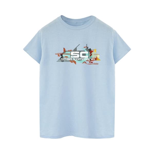 Disney Womens/Ladies Lightyear Star Command Graphic Title Cotton Boyfriend T-Shirt