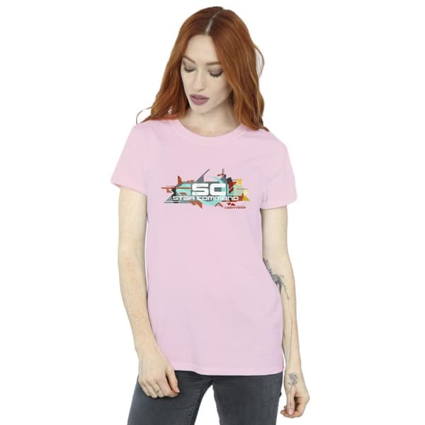 Disney Dam/Tjej Lightyear Star Command Graphic Title Bomull Boyfriend T-shirt