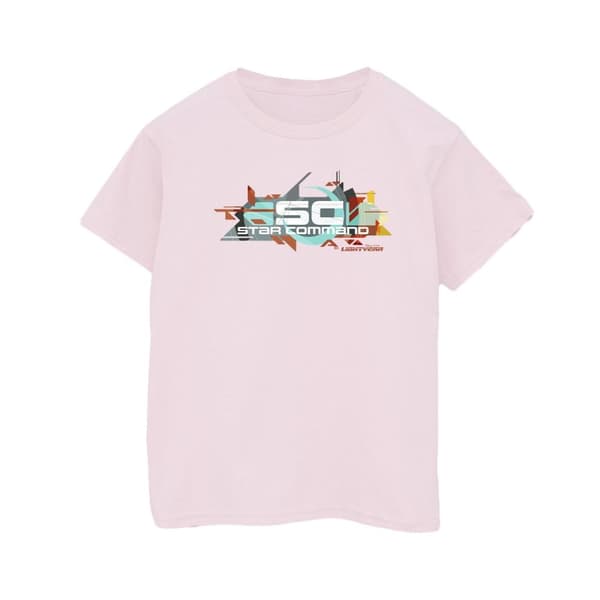 Disney Dam/Tjej Lightyear Star Command Graphic Title Bomull Boyfriend T-shirt