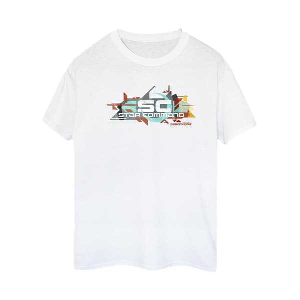 Disney Womens/Ladies Lightyear Star Command Graphic Title Cotton Boyfriend T-Shirt