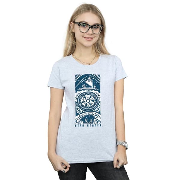 Disney Womens/Ladies Moana Star Reader Cotton T-Shirt