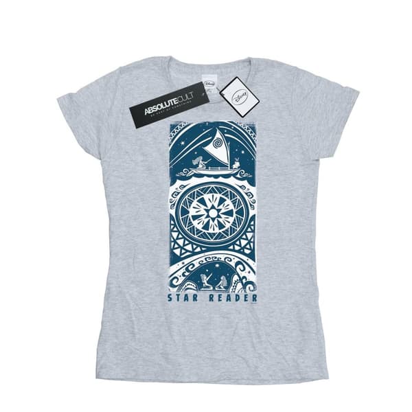 Disney Womens/Ladies Moana Star Reader Cotton T-Shirt