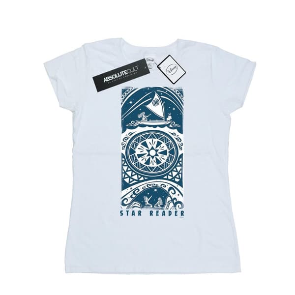 Disney Womens/Ladies Moana Star Reader Cotton T-Shirt