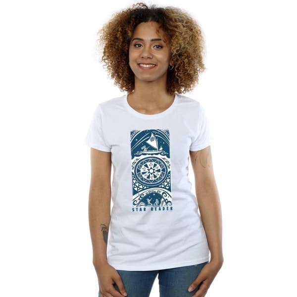 Disney Womens/Ladies Moana Star Reader Cotton T-Shirt