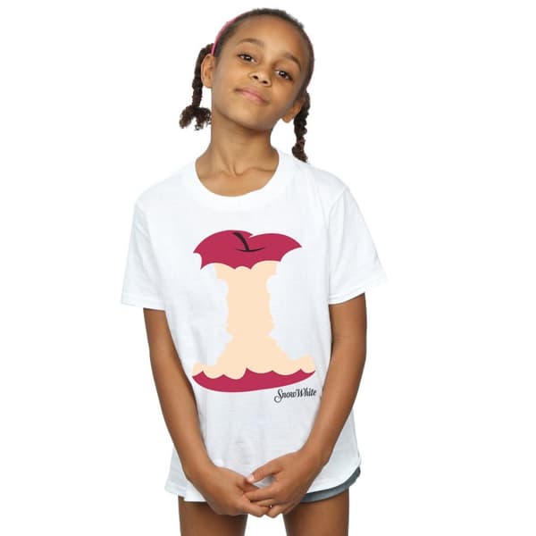 Disney Princess Girls Snow White Silhouette Cotton T-Shirt