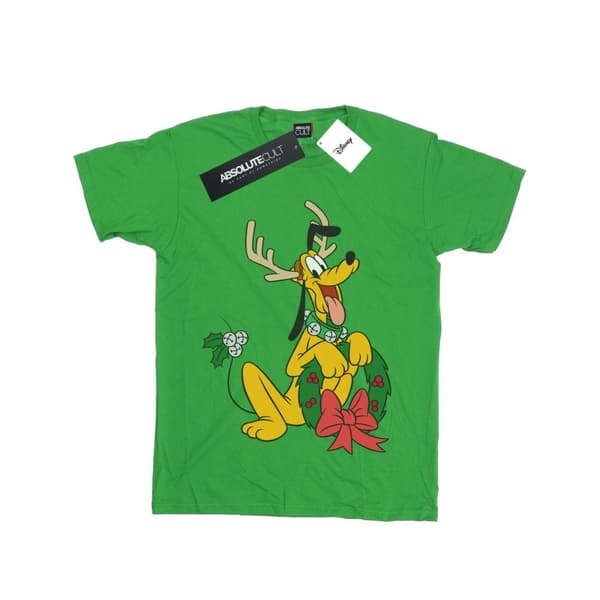 Disney Boys Pluto Christmas Reindeer T-Shirt