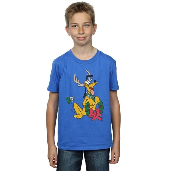 Disney Boys Pluto Christmas Reindeer T-Shirt