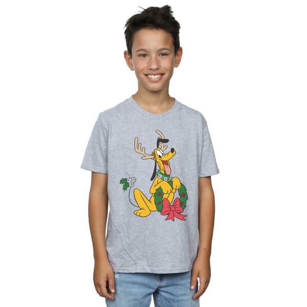 Disney Boys Pluto Christmas Reindeer T-Shirt