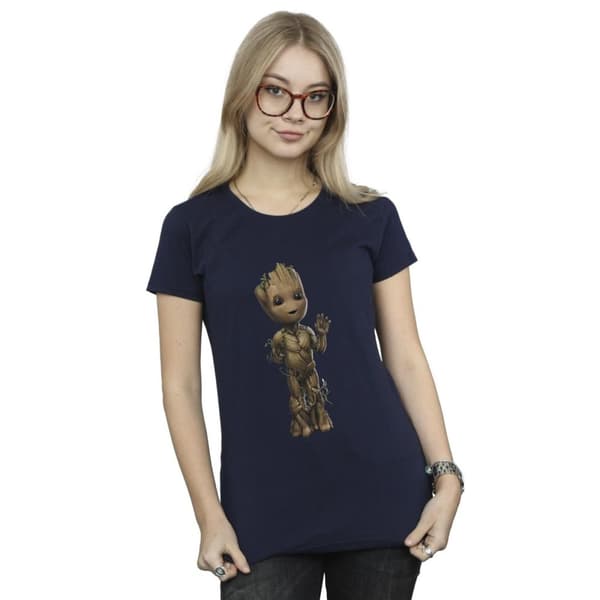 Marvel Dam/kvinnor - I Am Groot Wave Pose - Bomulls-T-shirt