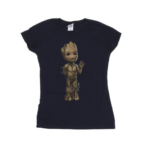 Marvel Dam/kvinnor - I Am Groot Wave Pose - Bomulls-T-shirt