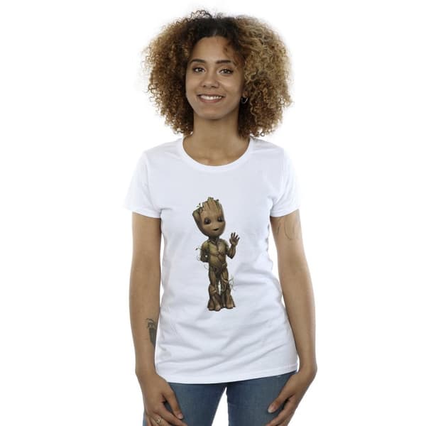 Marvel Dam/kvinnor - I Am Groot Wave Pose - Bomulls-T-shirt