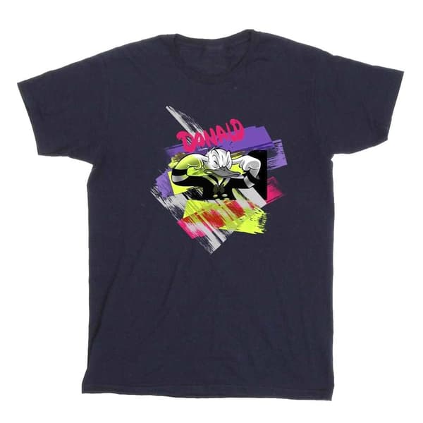 Disney Mens Donald Duck Ear Plug Bright T-Shirt Navy Blue 4XL
