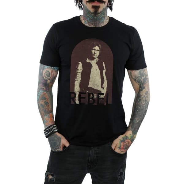 Star Wars Mens Han Solo Rebel T-Shirt