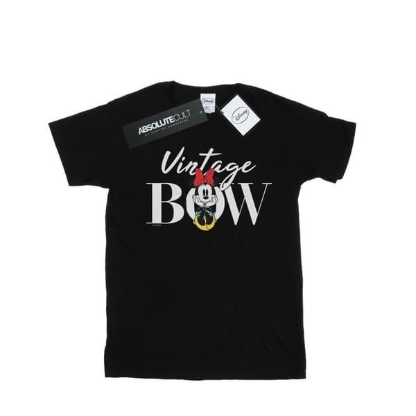Disney Dam/Lady Minnie Mouse Vintage Bow Boyfriend T-shirt i bomull