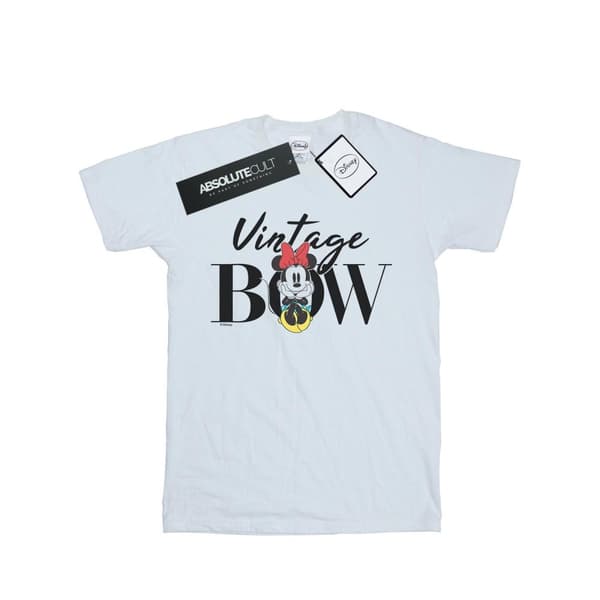 Disney Dam/Lady Minnie Mouse Vintage Bow Boyfriend T-shirt i bomull