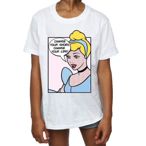 Disney Princess Cinderella Pop Art T-shirt i bomull för flickor