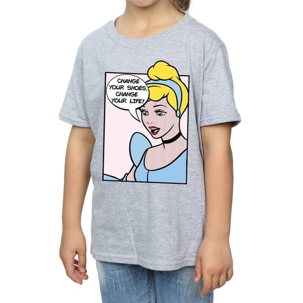 Disney Princess Cinderella Pop Art T-shirt i bomull för flickor