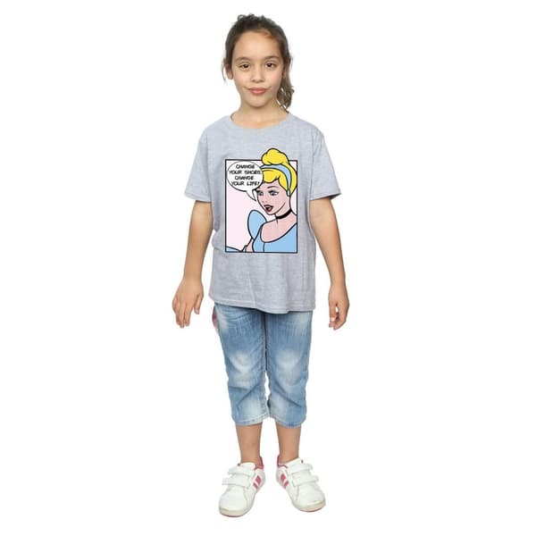 Disney Princess Cinderella Pop Art T-shirt i bomull för flickor