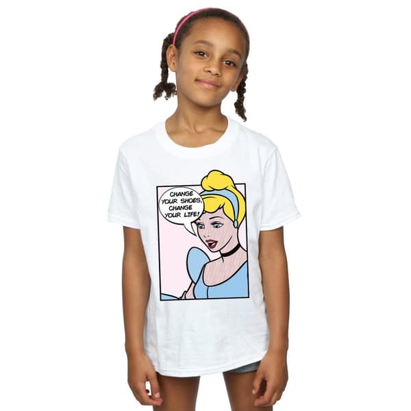 Disney Princess Cinderella Pop Art T-shirt i bomull för flickor