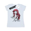 Miniatyrbillede 1 af 3: Disney Womens/Ladies Ariel Shell Sketch Cotton T-Shirt