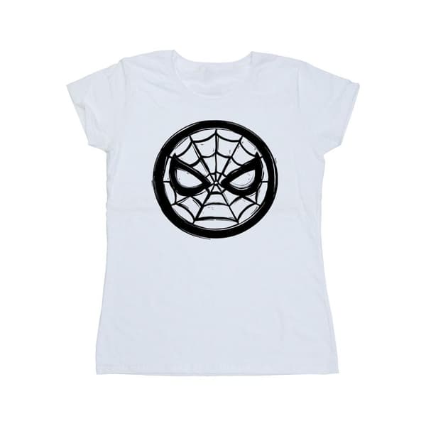 Marvel Dam/Tjej - Spider-Man - T-shirt i bomull med logotyp på bröstet
