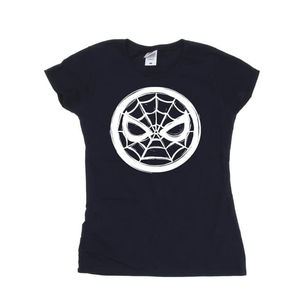 Marvel Dam/Tjej - Spider-Man - T-shirt i bomull med logotyp på bröstet