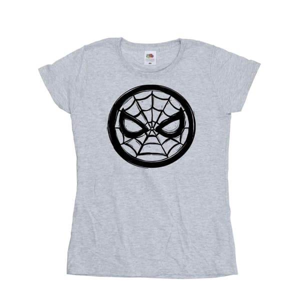 Marvel Dam/Tjej - Spider-Man - T-shirt i bomull med logotyp på bröstet