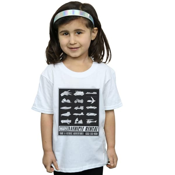 Marvel Girls Vehicle Rentals Mono Cotton T-Shirt