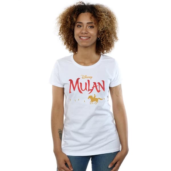 Disney Womens/Ladies Mulan Movie Logo Cotton T-Shirt