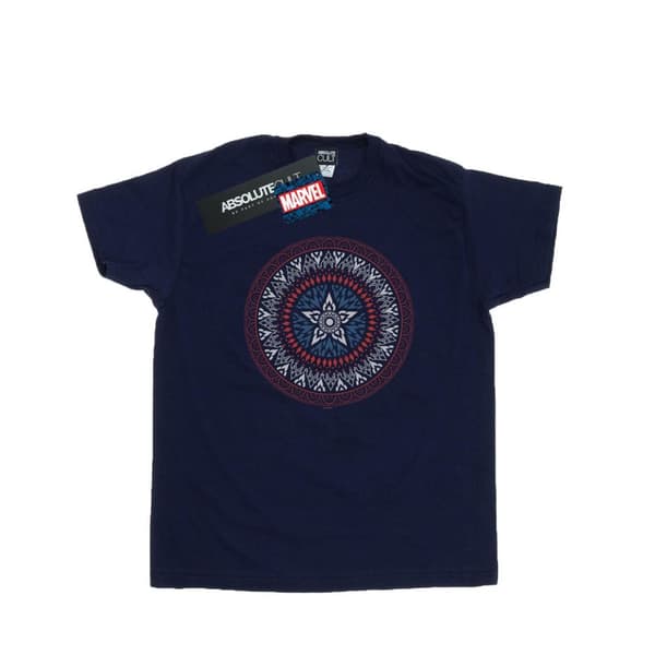Marvel Womens/Ladies Captain America Ornamental Shield Cotton Boyfriend T-Shirt