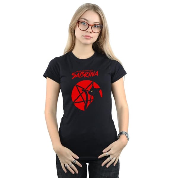 The Chilling Adventures Of Sabrina Dam/Tjej Salem Pentagram T-shirt i bomull